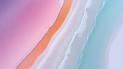 Obraz premium Pastel Paradise Aerial View of Serene Beach