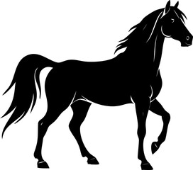 Horse motion silhouette vector