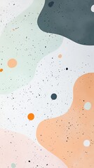 Pastel Polka Dot Pattern on Textured Paper Background