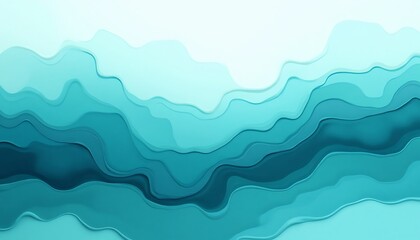 Abstract Layered Pattern in Shades of Blue