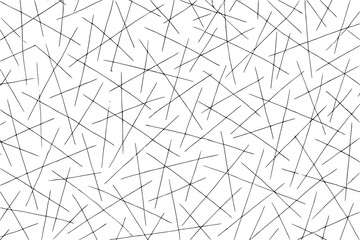 Abstract monochrome pattern of intersecting lines on white background  