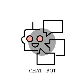 Chatbot Icon &ndash; AI Conversational Interface Symbol