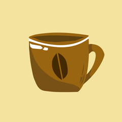 Jesienna filiżanka – wektorowa ilustracja