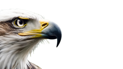 Bald eagle head bird bald photography on transparent background 