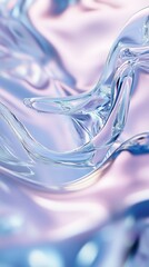 Iridescent Pink and Blue Liquid Metal Flow Background for Modern Design