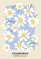 Hand-drawn vector illustrations of flowers