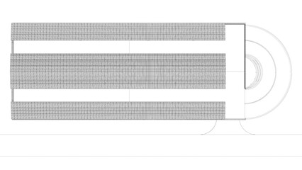 3D illustration of parking facility