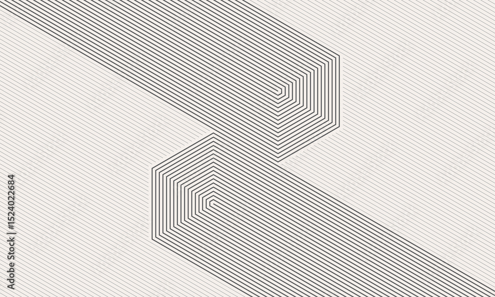 Poster Abstract art lines background. Letter Z concept with lines. Optical illusion effect with transition.