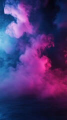 Abstract Pink and Blue Smoke Cloud Background for Modern Design