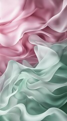 Abstract Pink and Mint Fluid Wave Background for Modern Presentation
