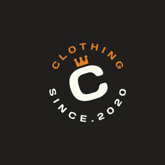 Clothing brand fashion brand vintage logo design vector