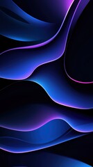 Abstract Blue and Purple Fluid Wave Background for Futuristic Presentation