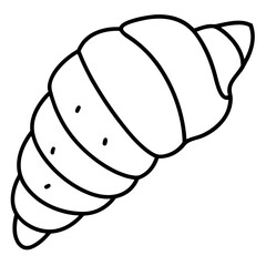 Cute Croissant Vector Art