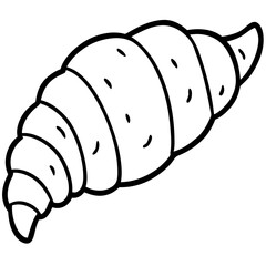 Cute Croissant Vector Art