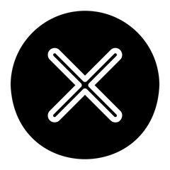 Fototapeta premium cancel glyph icon