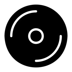 compact disk glyph icon