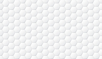 Abstract 3D white hexagon seamless pattern background graphic illustration.