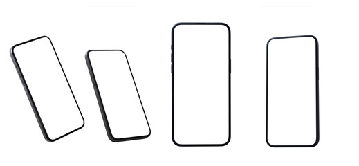 Smartphone Transparent PNG Image, Blank template for mockup
