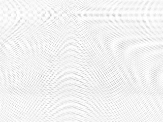 Abstract halftone wave dotted background. Futuristic twisted grunge pattern, dot, circles.  Vector modern optical pop art texture for posters, business cards, cover, labels mock-up, stickers layout.