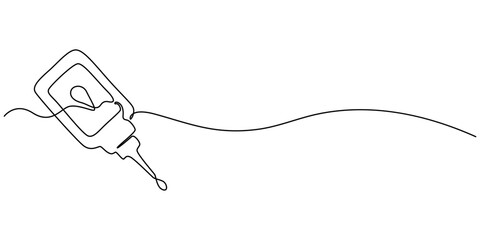 Fototapeta premium Car Engine Oil, Car Service line icon continuous one line drawing, Continuous line of oil jerry cans.one line drawing of packaging jerry, Gallon continuous one line drawing vector illustration, Oil