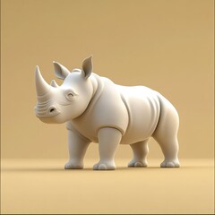 Obraz premium 3D Rendered Rhinoceros