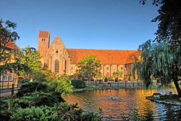 Fototapeta premium Greyfriars Abbey in Ystad town and the seat of Ystad Municipality, in Scania County, Sweden.