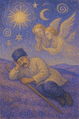 Obraz premium Slavic Dreamscape Under the Stars