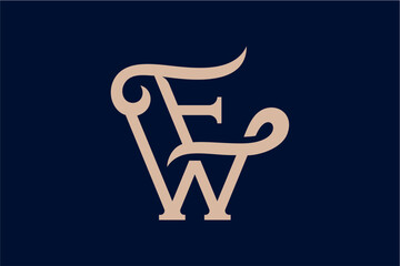 EW Luxury Letter Monogram Logo