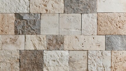 Fototapeta premium Rectangular marble tiles are arranged horizontally and displayed in natural stone textures and color patterns to create a realistic and visually appealing scene that showcases the beauty of marble.