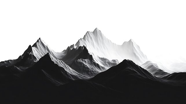 Black and white mountain range landscape photography nature background scenic peak alpine views