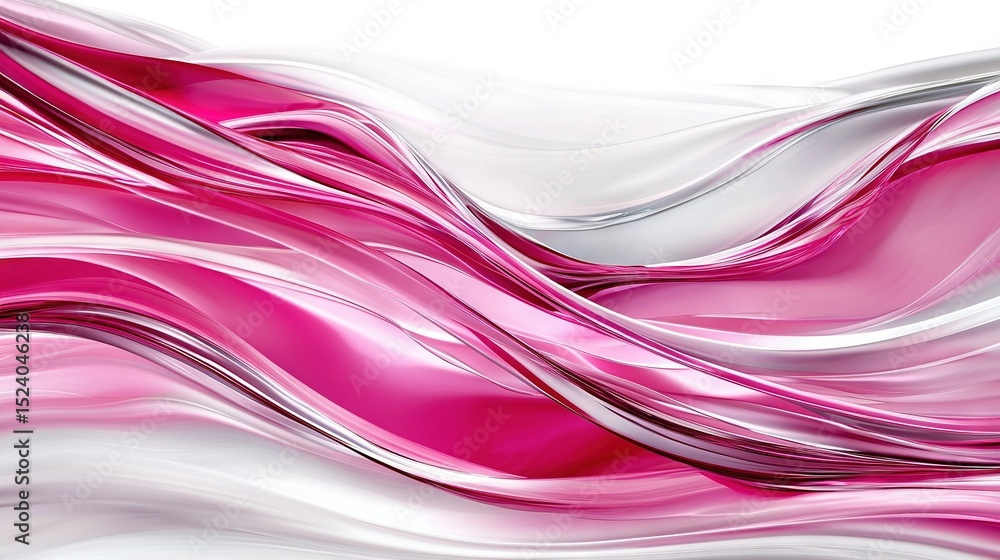 Poster a close-up of a pink and white wave pattern on a white background, with space for text or an image