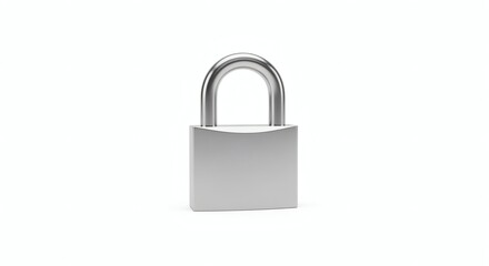 Naklejka premium Silver padlock security concept for data protection privacy