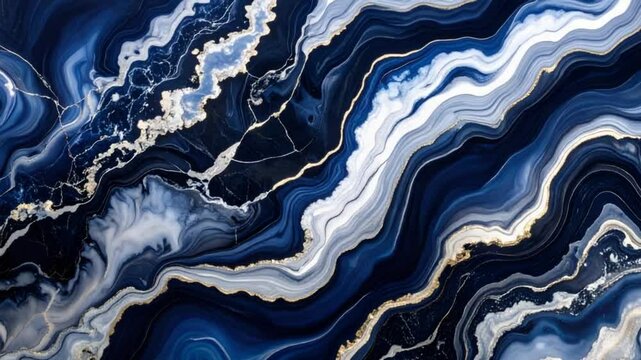 Abstract blue and white marble texture background