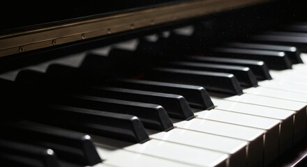 Piano keys close up classical music instrument keyboard art