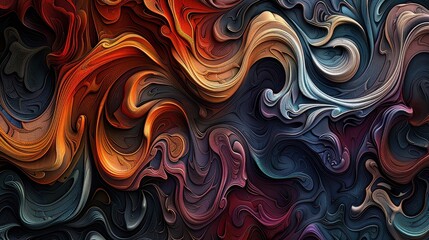 Chaotic Swirling Patterns Forming Mythical Organic Shapes in Dynamic Digital Art