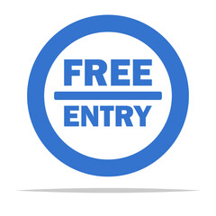 Free entry sign icon transparent vector isolated