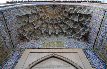 Vekil Mosque, located in Shiraz, Iran, was built in the 18th century.