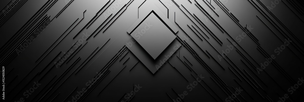 Poster abstract tech background featuring an upward arrow design in black and gray tones