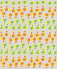 seamless pattern  orange fruit character. fruit drawing for wallpaper and background