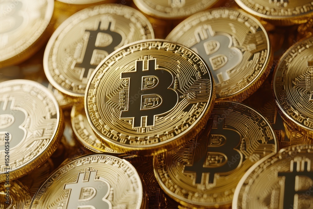 Aufkleber visual representation of digital currency with multiple coins showcasing their design features