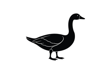 Obraz premium goose-silhouette-vector-art-illustration.eps