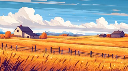 Golden Autumnal Landscape