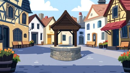 Charming European town square (1)