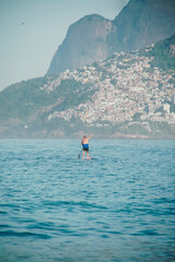 Paddleboarding in Rio