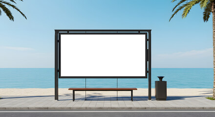 Obraz premium Outdoor Billboard at Seaside