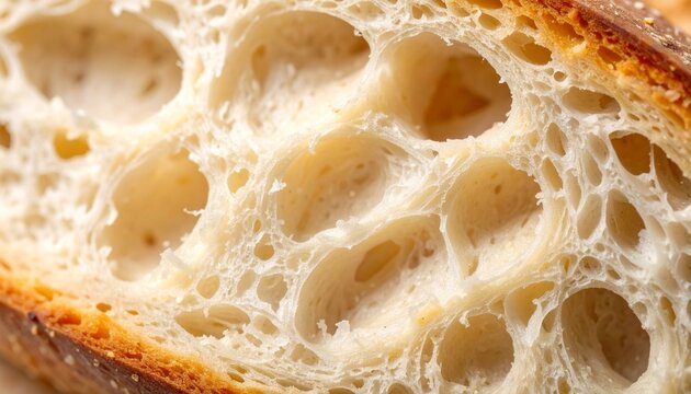 Close-Up of Artisan Bread Texture