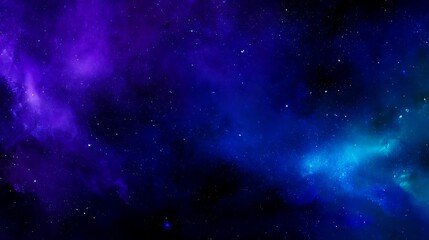 Cosmic Nebula in deep blue space