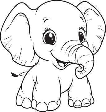 little elefent Silhouette vector