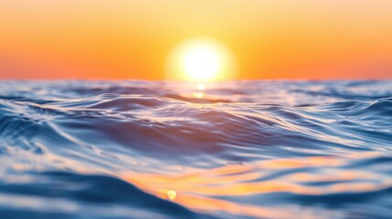 Ocean Waves at Sunset: Golden Hour Serenity