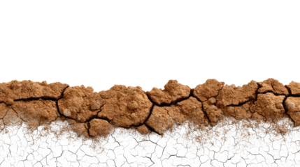 Cracked Earth: Capturing a close-up view of parched land, the image reveals intricate patterns formed by the absence of water and signs of drought